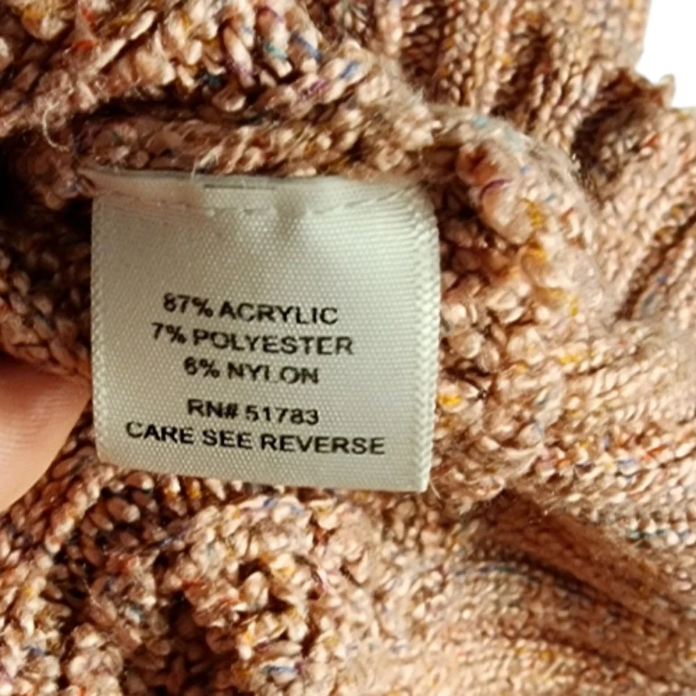 Maurices Women's Med Pink Sweater Hooded V-Plunge Neckline Knit Pullover - Picture 8 of 8